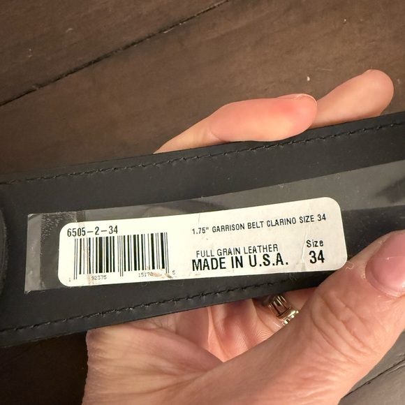 Boston Leather Patent Leather Garrison Belt Size 34 Black 1.75” Made USA main image 5